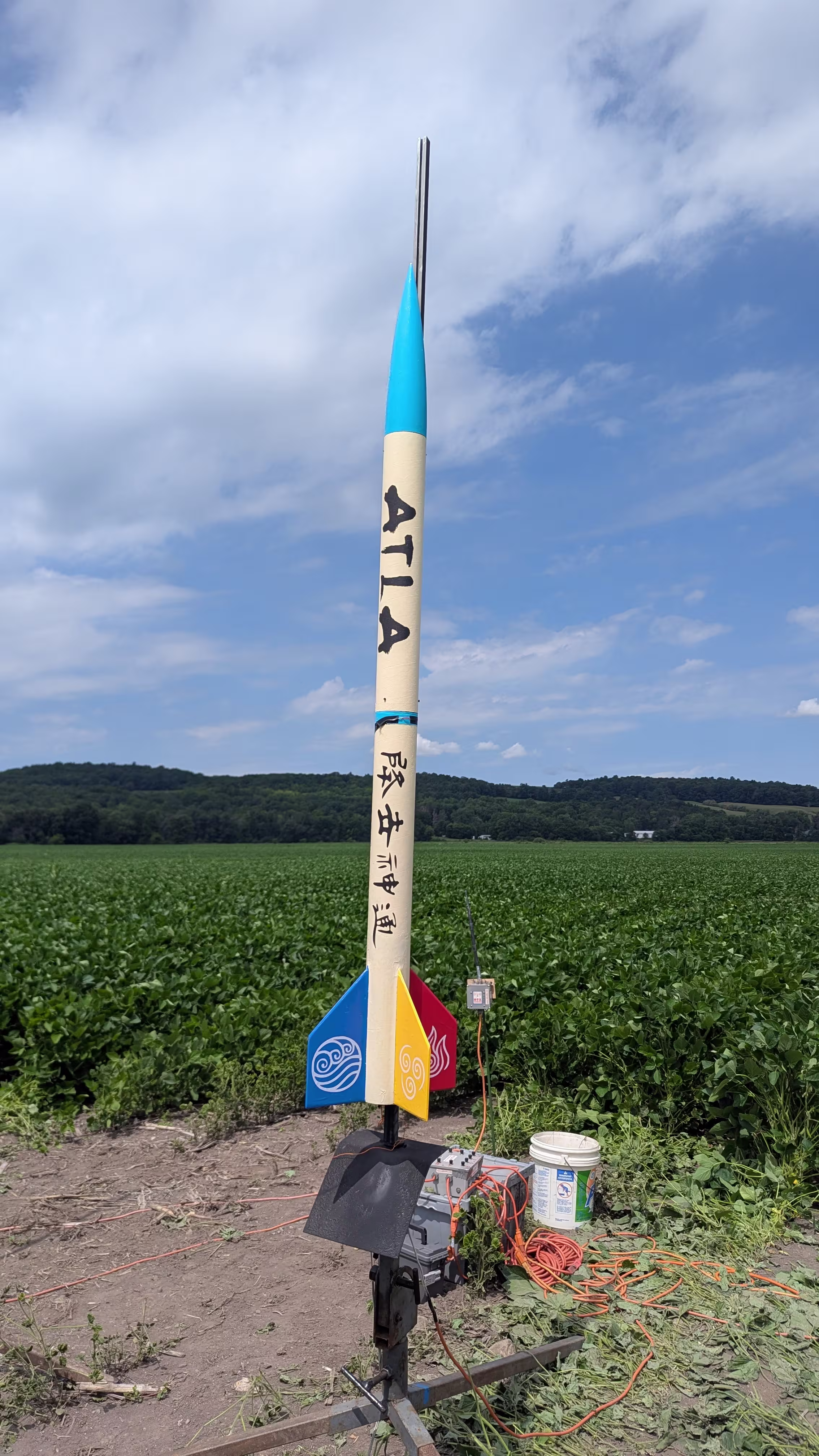 Rocket on launch pad